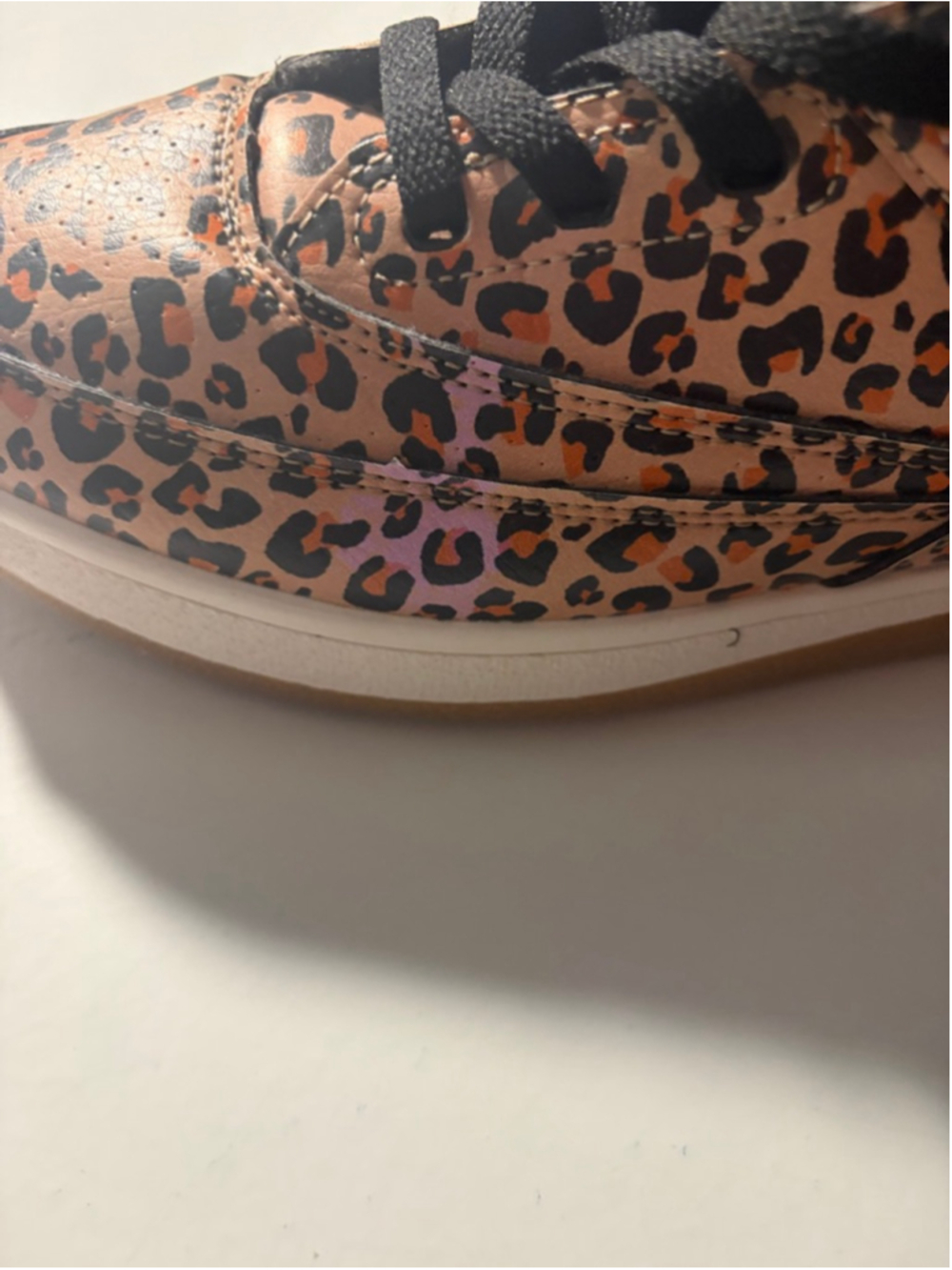 Ewing Women’s Leopard Print High-Top Sneakers 7.5 Brown Black - Picture 6 of 13